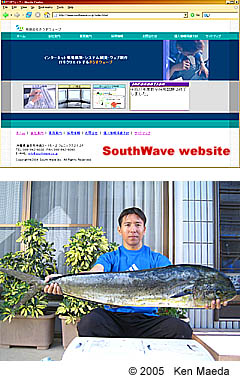 southwave websiteと、釣果マンビカー